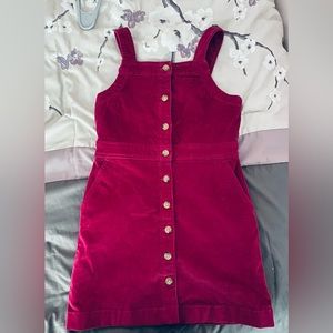 Girls' cord jumper dress